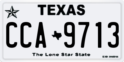 TX license plate CCA9713