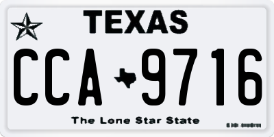TX license plate CCA9716