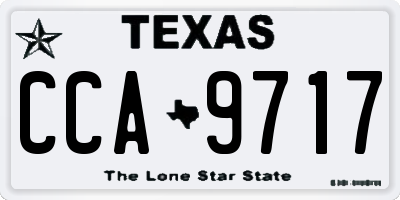 TX license plate CCA9717