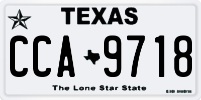 TX license plate CCA9718