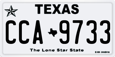 TX license plate CCA9733