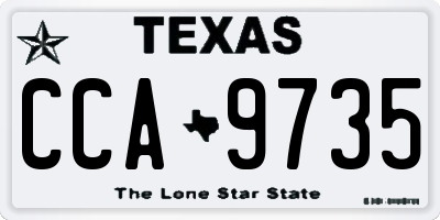TX license plate CCA9735