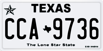 TX license plate CCA9736