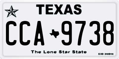 TX license plate CCA9738