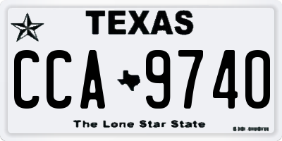 TX license plate CCA9740
