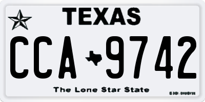 TX license plate CCA9742