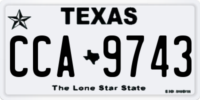 TX license plate CCA9743