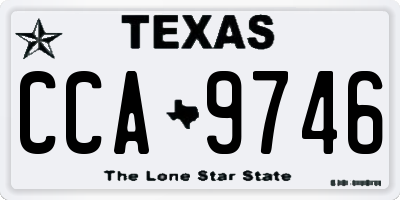 TX license plate CCA9746