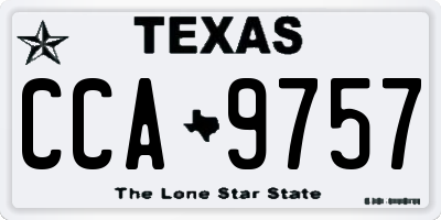 TX license plate CCA9757