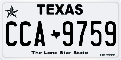 TX license plate CCA9759