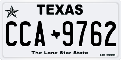TX license plate CCA9762