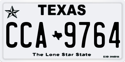 TX license plate CCA9764