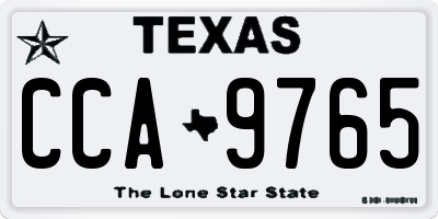TX license plate CCA9765