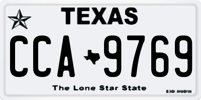 TX license plate CCA9769