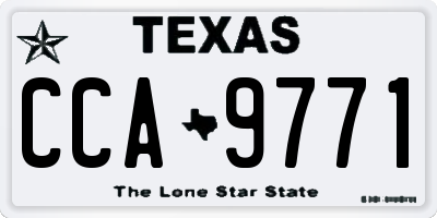 TX license plate CCA9771