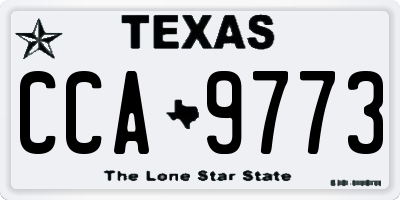 TX license plate CCA9773