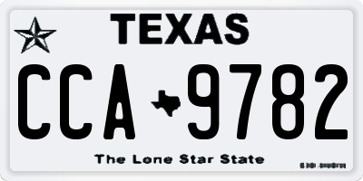 TX license plate CCA9782