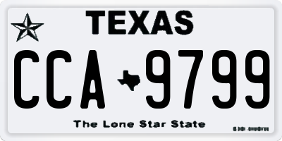 TX license plate CCA9799