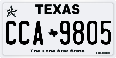 TX license plate CCA9805