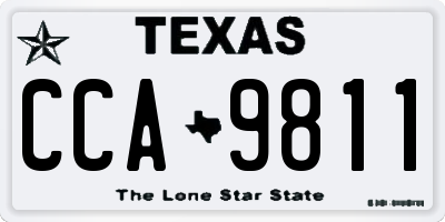 TX license plate CCA9811