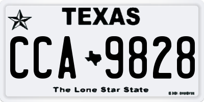 TX license plate CCA9828