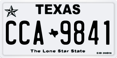 TX license plate CCA9841