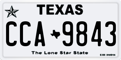 TX license plate CCA9843