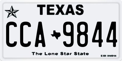 TX license plate CCA9844