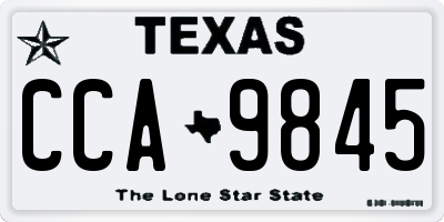 TX license plate CCA9845