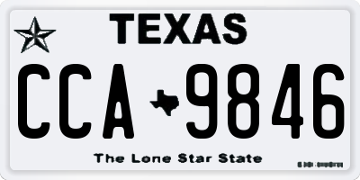 TX license plate CCA9846