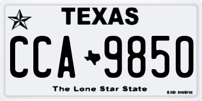 TX license plate CCA9850