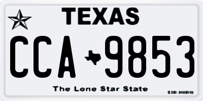 TX license plate CCA9853