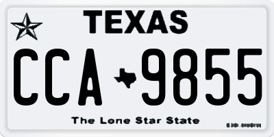 TX license plate CCA9855