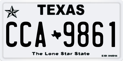 TX license plate CCA9861