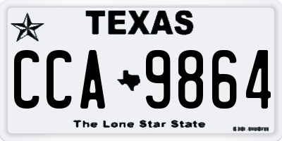 TX license plate CCA9864