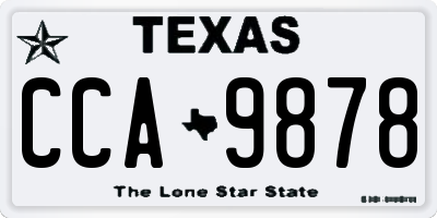 TX license plate CCA9878