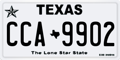 TX license plate CCA9902