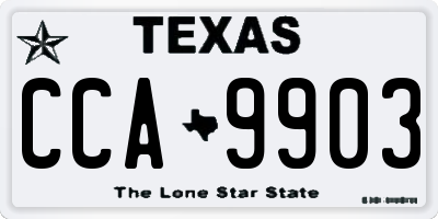 TX license plate CCA9903