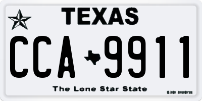TX license plate CCA9911