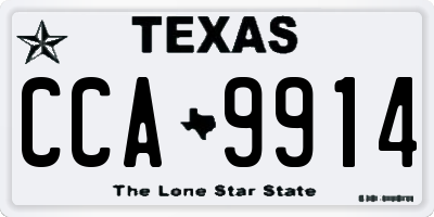 TX license plate CCA9914