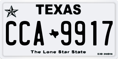 TX license plate CCA9917