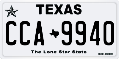 TX license plate CCA9940