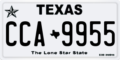 TX license plate CCA9955