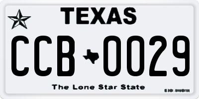 TX license plate CCB0029