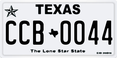 TX license plate CCB0044