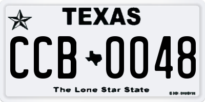 TX license plate CCB0048