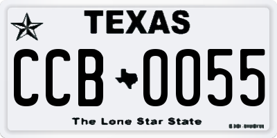 TX license plate CCB0055