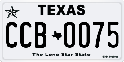 TX license plate CCB0075
