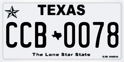 TX license plate CCB0078