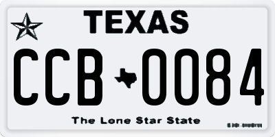 TX license plate CCB0084
